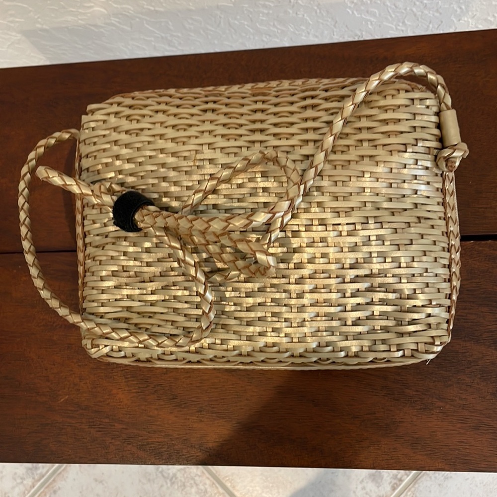 Cee Klein Vintage Leather basket weave NWT handbag - Picture 3 of 5